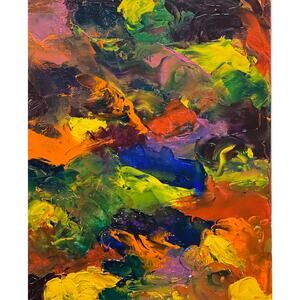 Colorful Impasto Oils "Palette  Dreams"  by Artist Lisa Coleman-  11x14-Unframed